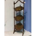 Oak barley twist cake stand