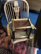 A Windsor chair and a stool