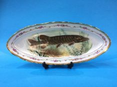 A Limoges of France Fish service comprising; one fish platter and twelve dinner plates