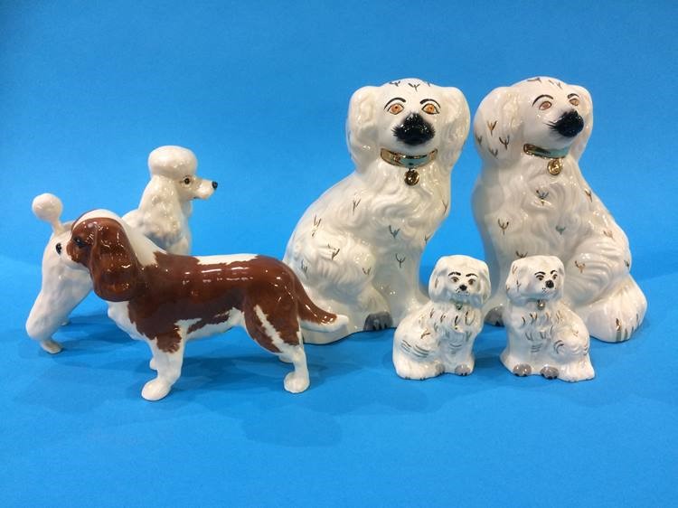 A Beswick spaniel, poodle etc.