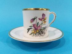 A Royal Worcester Tazza and a set of twelve coffee cans and saucers