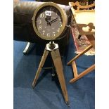 A tripod clock