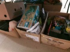 Four boxes of toys