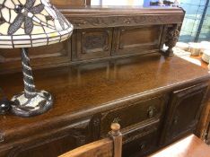 A good quality carved oak court cupboard