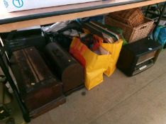 Three sewing machines, one radio and quantity of miscellaneous