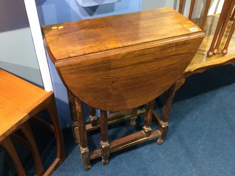 Small oak gateleg table