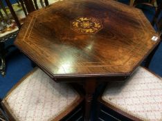 An Edwardian Rosewood octagonal occasional table