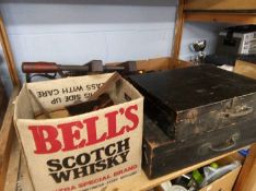 A shelf of wood working tools