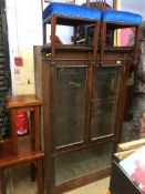 Mahogany bookcase top, pair of chairs etc.