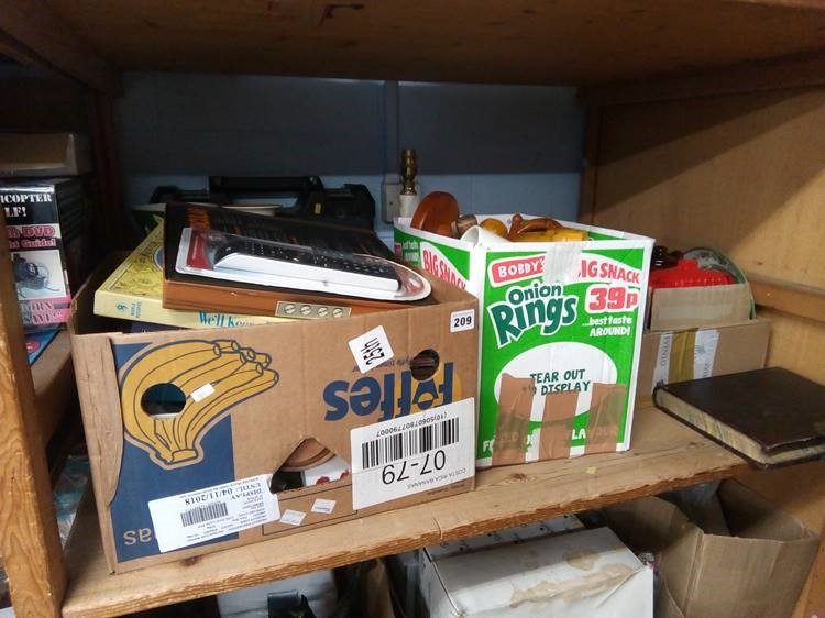 A shelf of kitchenware etc.