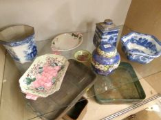 A collection of Maling pottery