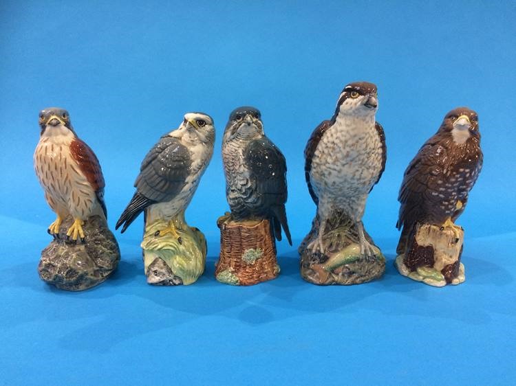 Five Beswick Beneagles whiskey decanters (full)