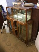 Walnut china cabinet