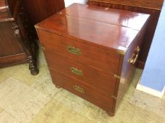 A good quality reproduction Campaign style chest of drawers, 62 x 46 x 68cm