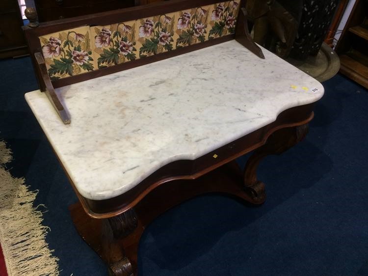 A Victorian marble top washstand