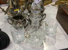 Decanter and a pair of tumblers