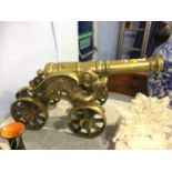 A brass cannon