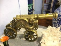 A brass cannon