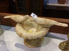 Cast bird bath