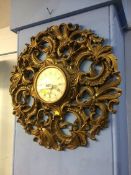 Gilt ornate wall clock