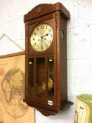 Oak cased wall clock