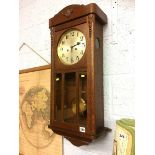 Oak cased wall clock