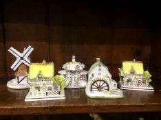 Four Coalport pastille burners