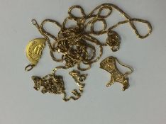 Quantity of jewellery stamped '750', 16.9g