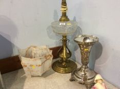 A converted oil lamp etc.