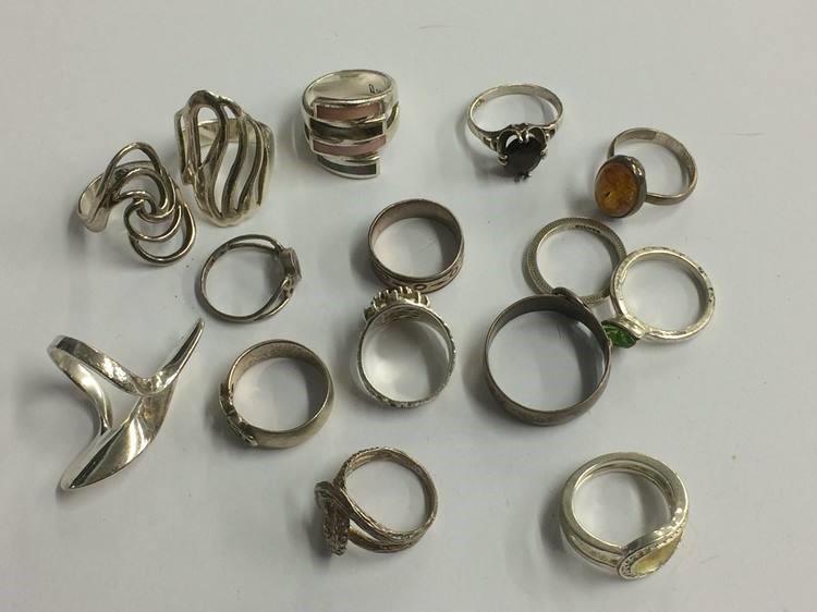 Collection of '925' standard rings