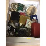 Tray of assorted including an Albert, cigarette case etc.