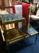 Fire screen, pair of tables etc.