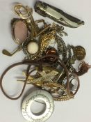 Bag of assorted, costume jewellery etc.