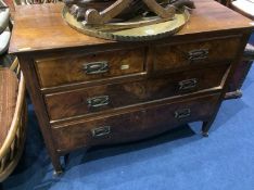 Edwardian walnut chest of drawers