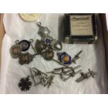 Collection of silver fobs