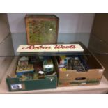 Assorted advertising tins and boxes etc