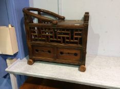 An Oriental Childs wooden cart