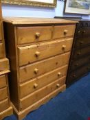 Pine chest of drawers