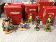 Five boxed Royal Doulton Bunnykins figures