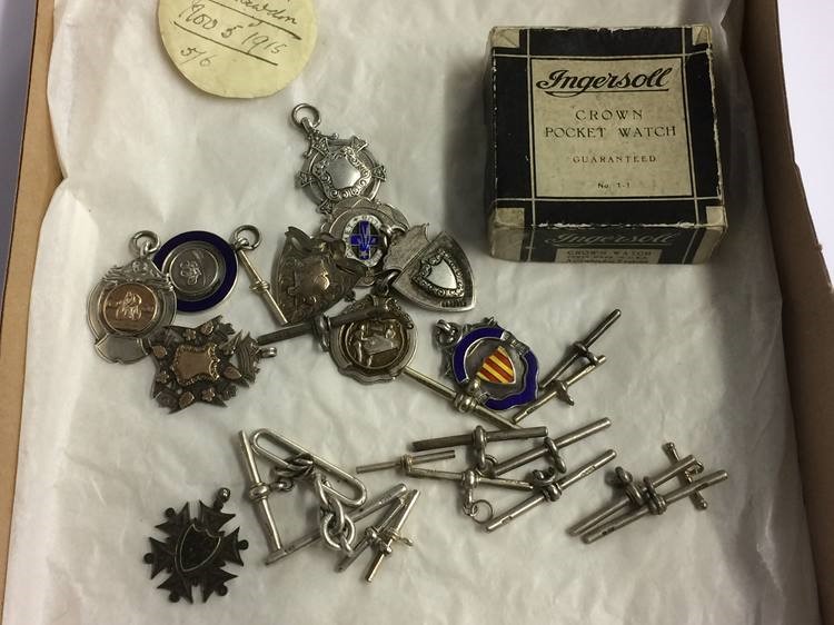 Collection of silver fobs - Image 2 of 2