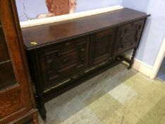 An oak barley twist side cabinet