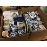 Two boxes containing Ringtons china