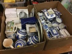 Two boxes containing Ringtons china