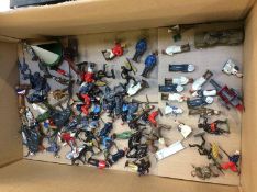 Quantity of Britains and other painted lead figures, military, nursing etc.
