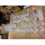 Quantity of cut glass ware