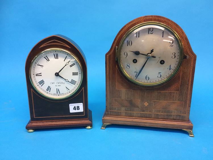 Two mahogany mantle clocks - Image 4 of 6