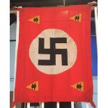 A Third Reich Police standard, 72cm x 51cm and one other (2)