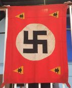 A Third Reich Police standard, 72cm x 51cm and one other (2)