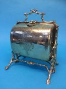 A Victorian silver plated muffin warmer