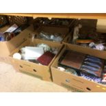 Five boxes of miscellaneous china, glassware, bric a brac etc.